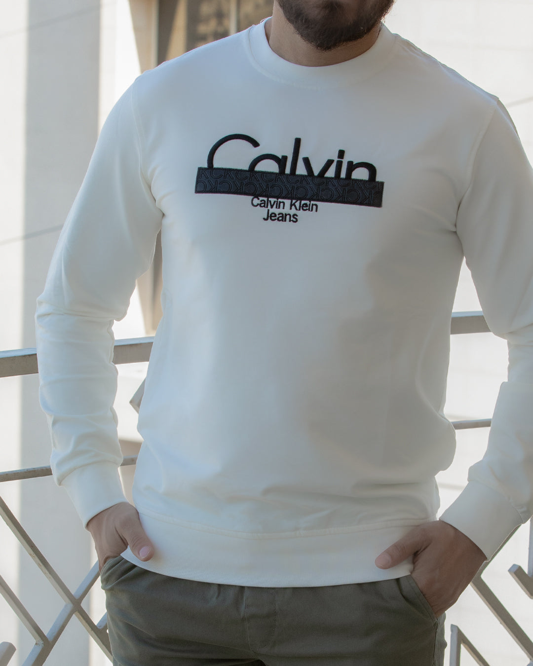 Calvin Klein White Sweatshirt