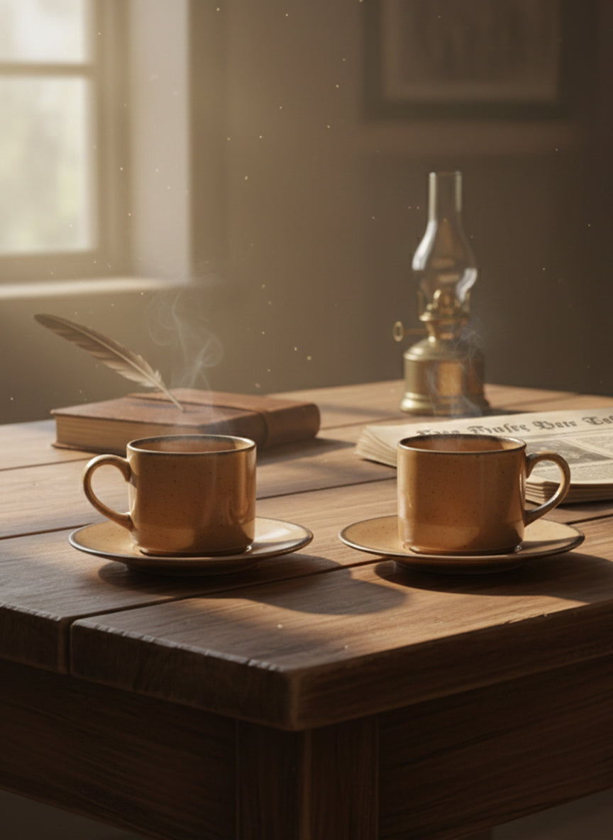 Porline | 2 Artisan Speckled Brown Coffee Cup