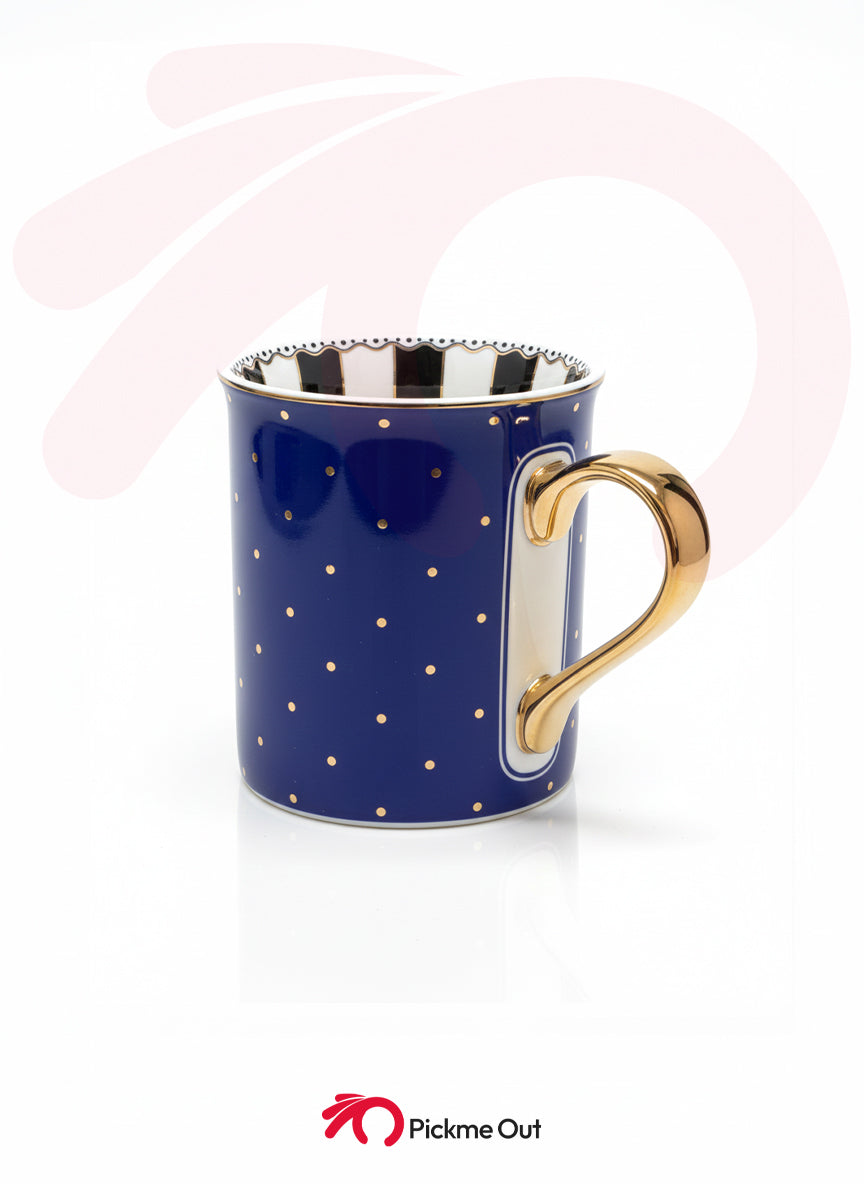 Marine Blue Starlight Mug – Fine Turkish Porcelain
