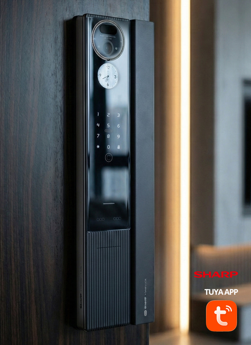 SHARP [H5-FV] Ai Door Lock 3D Facial Dual Camera