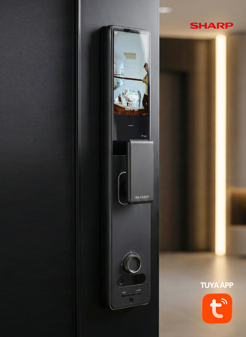 SHARP [H5-FV] Ai Door Lock 3D Facial Dual Camera