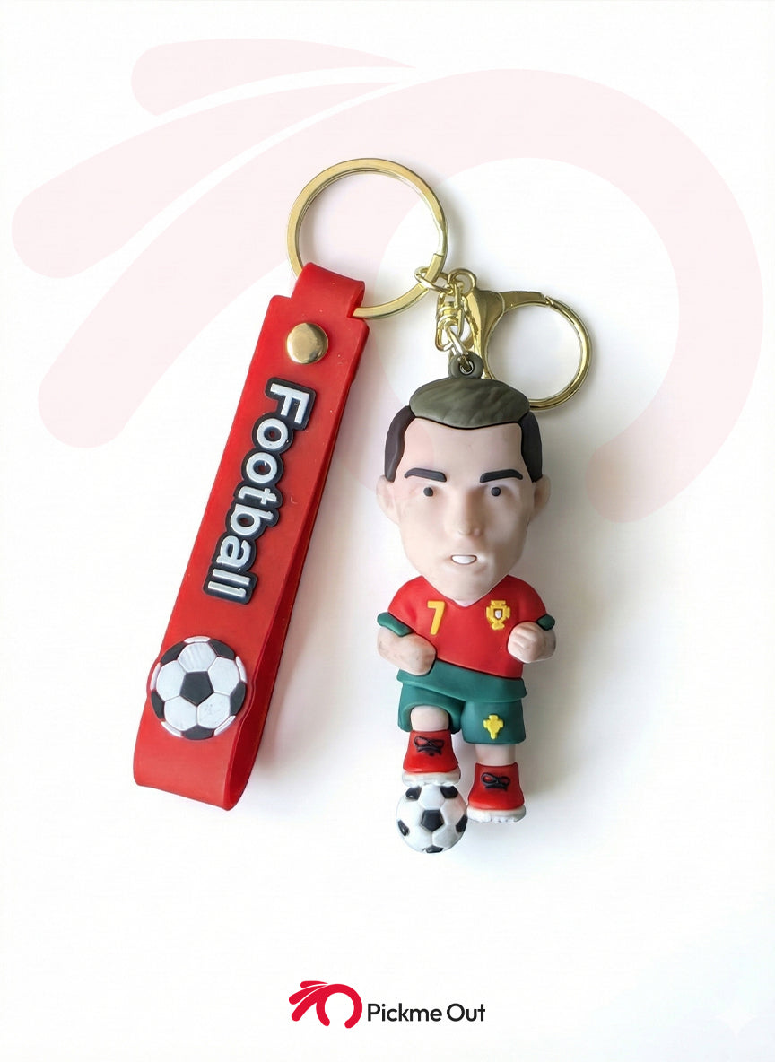 Cristiano Ronaldo Football Player Keychain