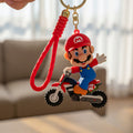 Mario Motorbike Figure Wrist Strap Keychain