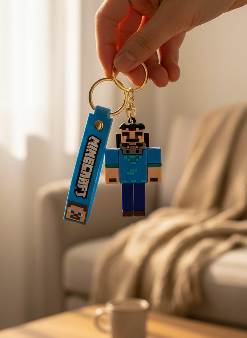 Minecraft Steve Figure Keychain