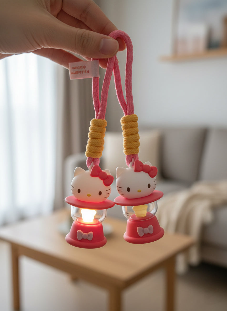 Hello Kitty Mini Lantern LED Keychain