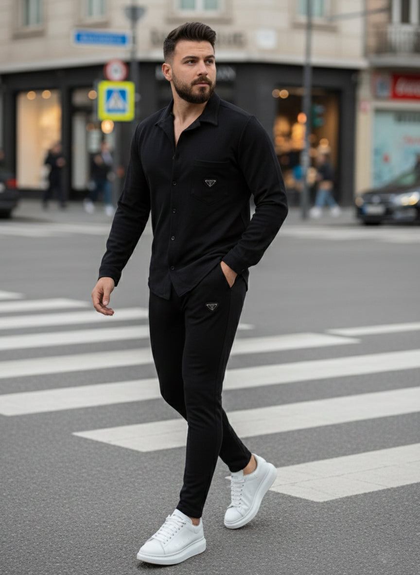 Prada Signature Stretch Set – Black