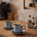 Porline | 2 Artisan Speckled Blue Coffee Cup