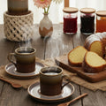 Porline | (6 Cups & Saucers) Elegant Vintage-Style Espresso Set