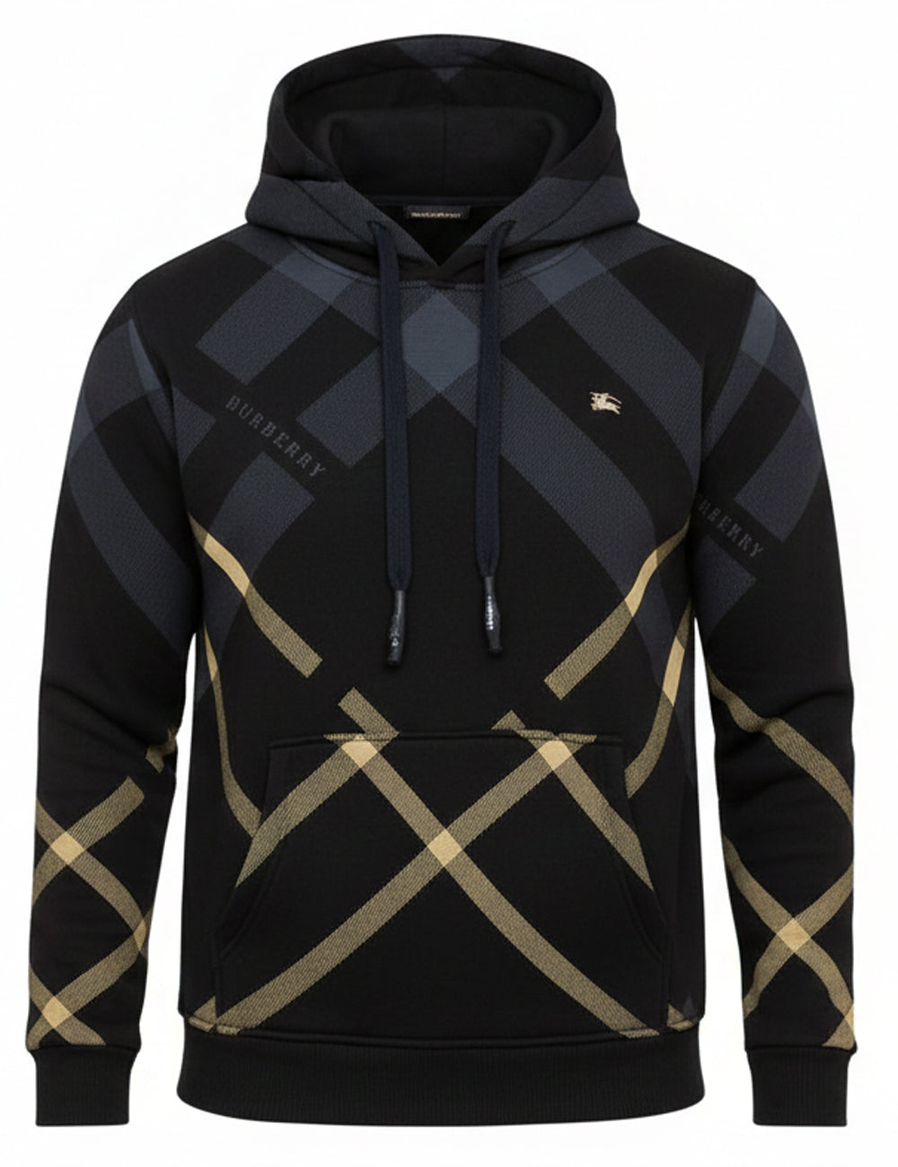 Burberry Men's Exploded Cotton Hoodie - Black