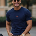 Hermes - Men's Relaxed-Fit T-Shirt | Cotton Navy