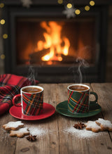 Tartan Holiday Espresso/Coffee Duo Set