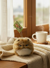 Grumpy Puff Plush Charm