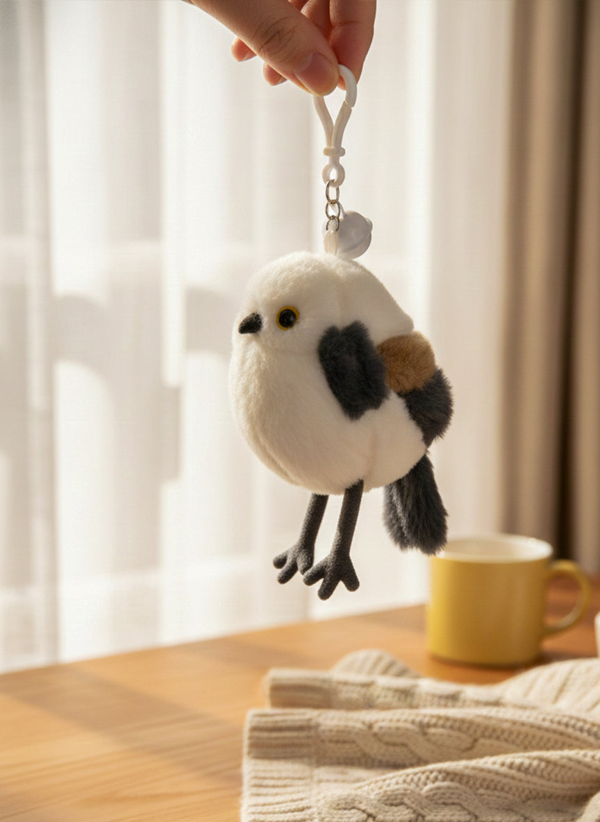Fluffy Bird Plush Clip Toy