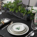 The Botanical Luxe: 24-Piece Turkish Porcelain Dinner Set (Service for 6)