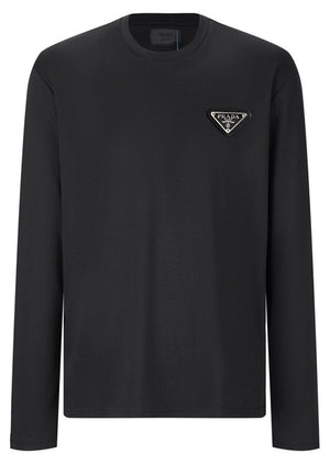 Prada Black Technical Cotton Sweatshirt