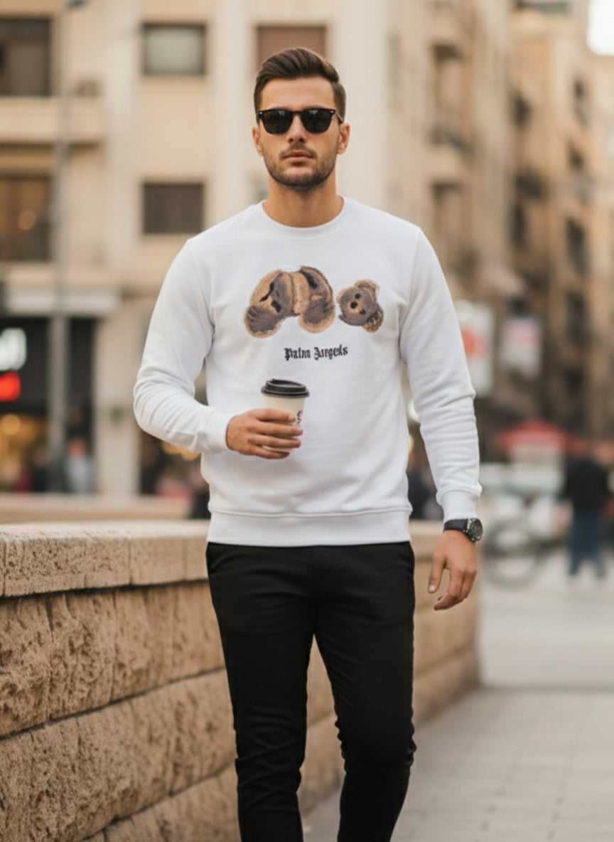 Palm Angels Kill The Bear Sweatshirt White