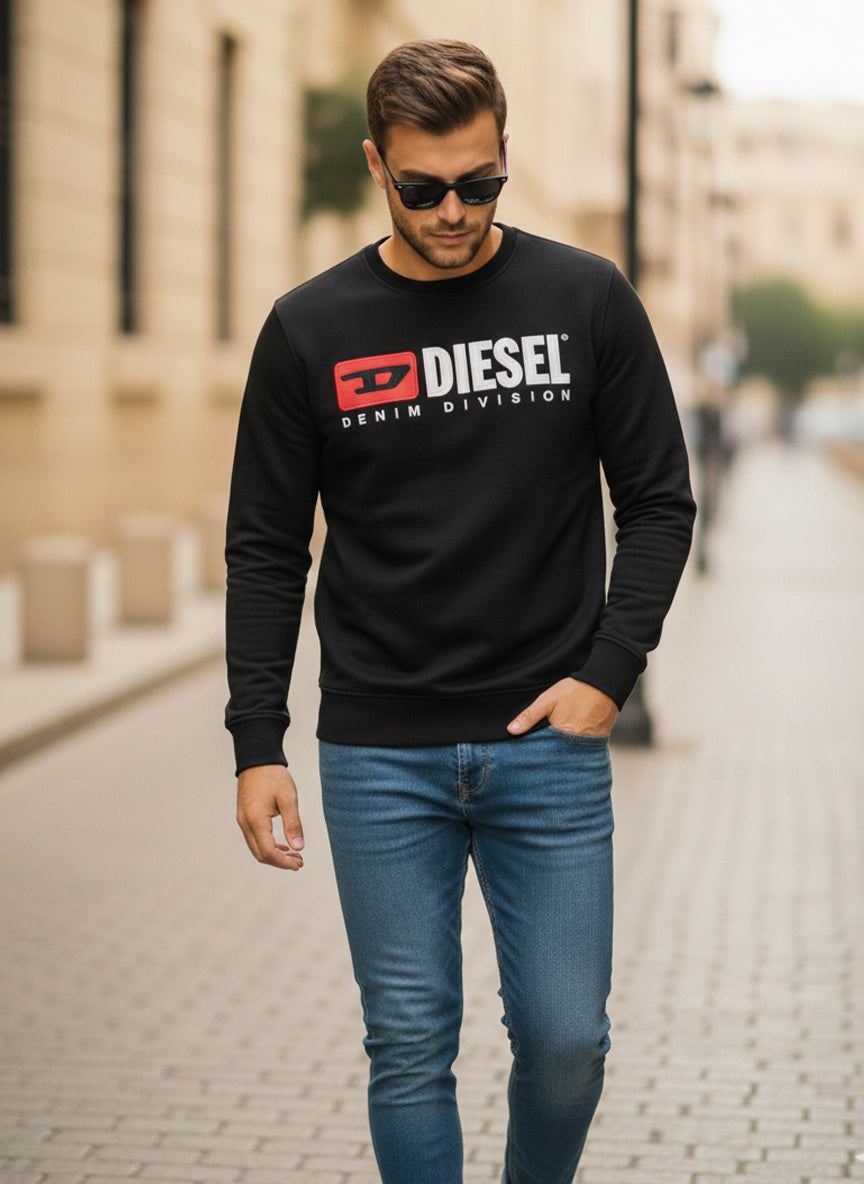 Diesel Denim Division Sweatshirt | Black