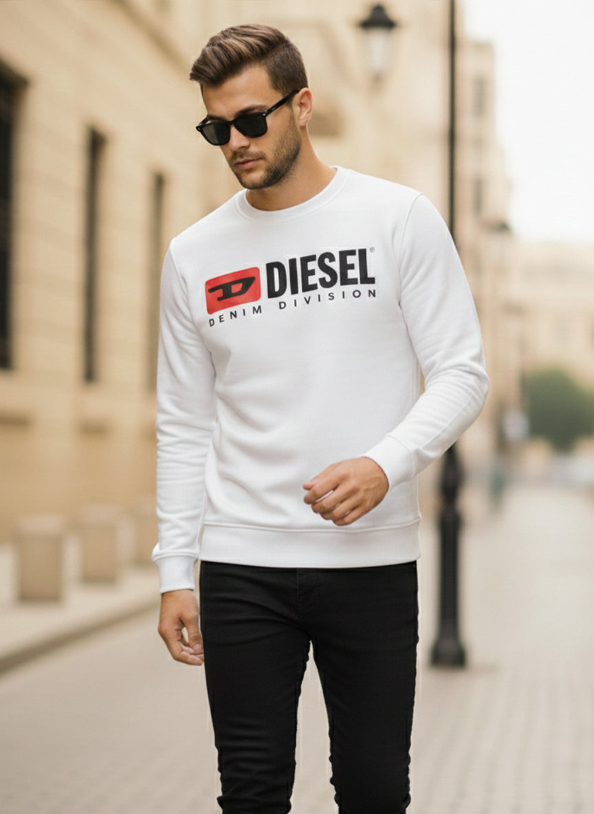 Diesel Denim Division Sweatshirt | White